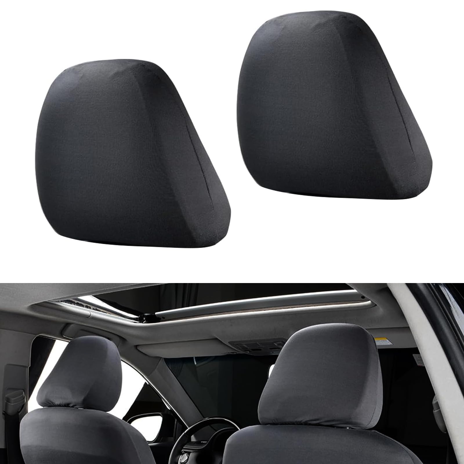 STHIRA® 2 PCS Car Seat Headrest Cover, 9 STHIRA® 2 PCS Car Seat Headrest Cover, 9
